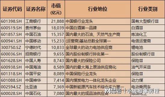 亚星A股龙头100强！含科技与医药中国核心优质资产国家队重仓(图1)